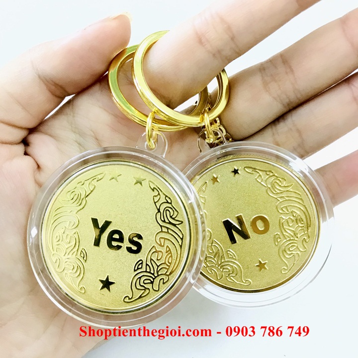 Móc Khóa Xu Quyết Định Yes No - SP005276